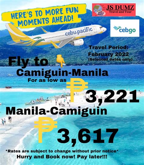 Come fly to Camiguin .